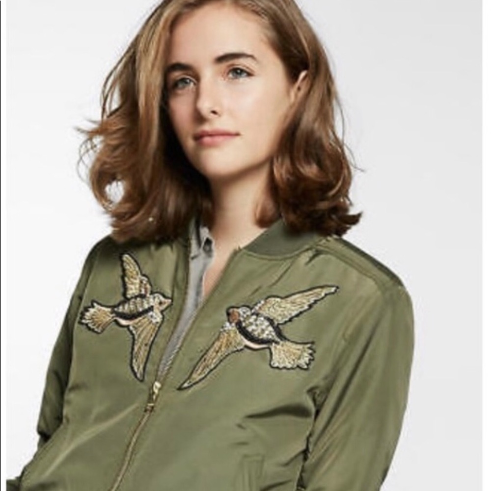 Express Embroidery Bomber Jacket - image 2
